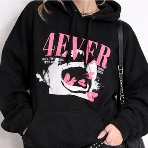 Yung Pinch "4EVER" Graphic Hoodie Black Streetwear Grunge Urban Hip Hop Merch XL